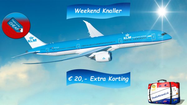 Weekend knaller ! € 20 korting op KLM
